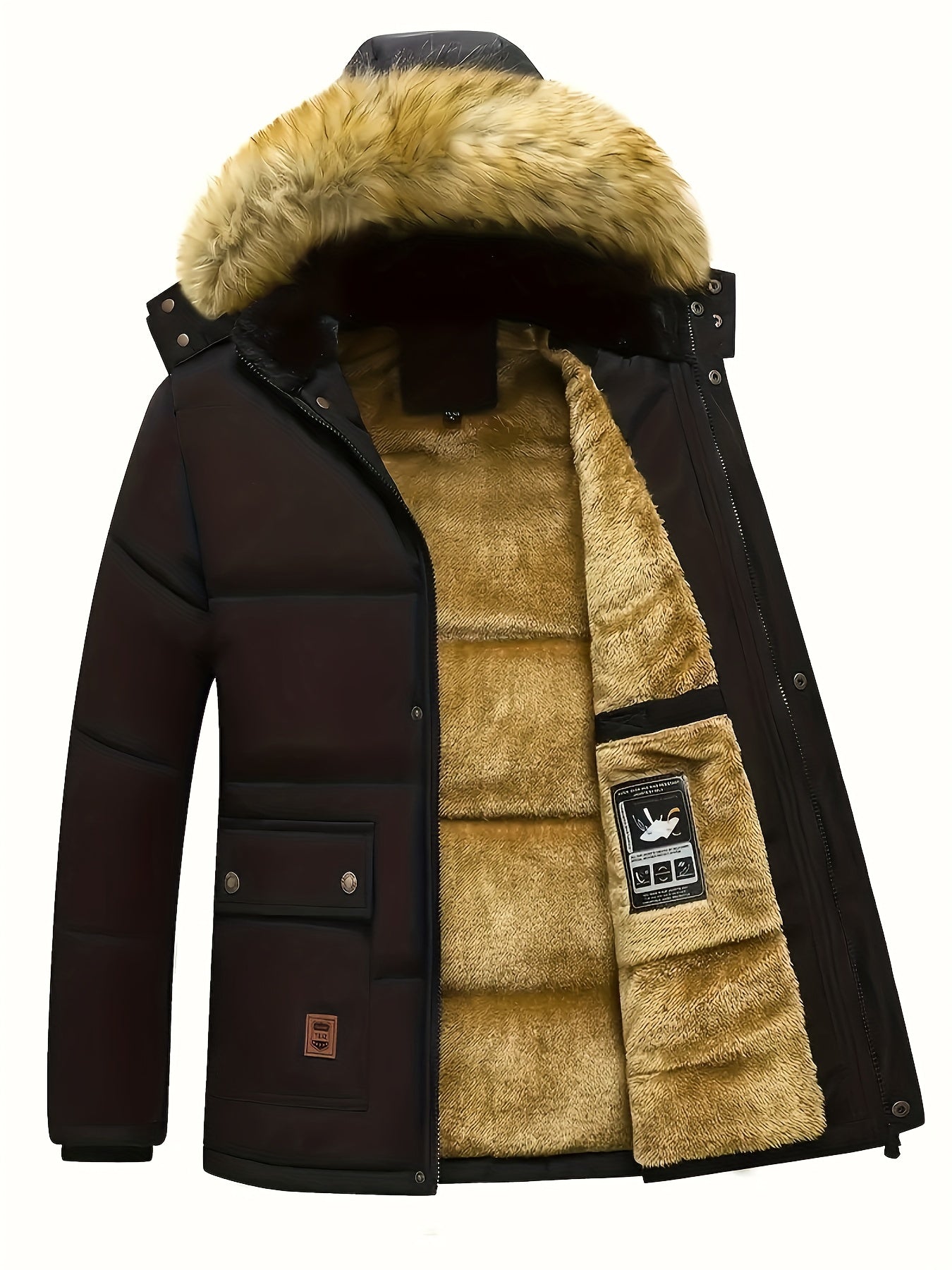 Warm Men's Quilted Puffer Hoodie Jacket