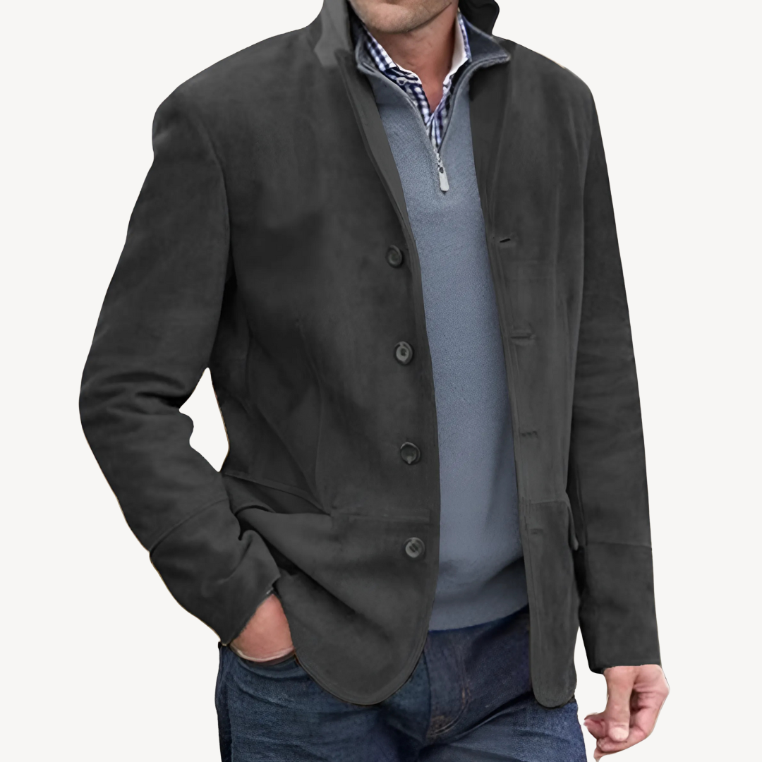 Men's Suede Blazer Jacket