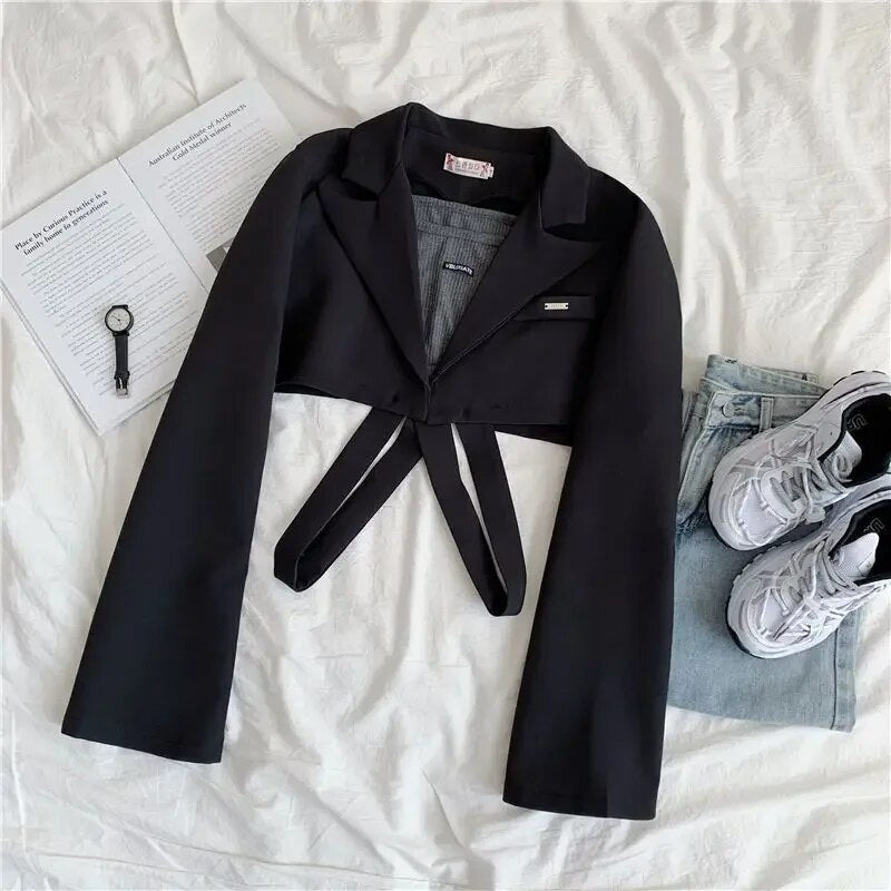 Classic Fit Black Jacket for Women - BritishElegance
