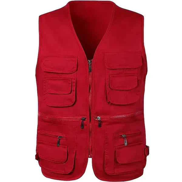 Cevori Multi-Pocket Cotton Utility Vest