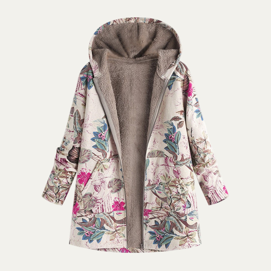 Women’s Oversized Floral Hooded Cardigan