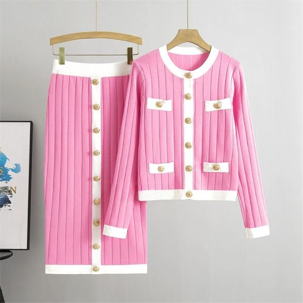 Classic Ladies Knit Co-ord Set for Spring