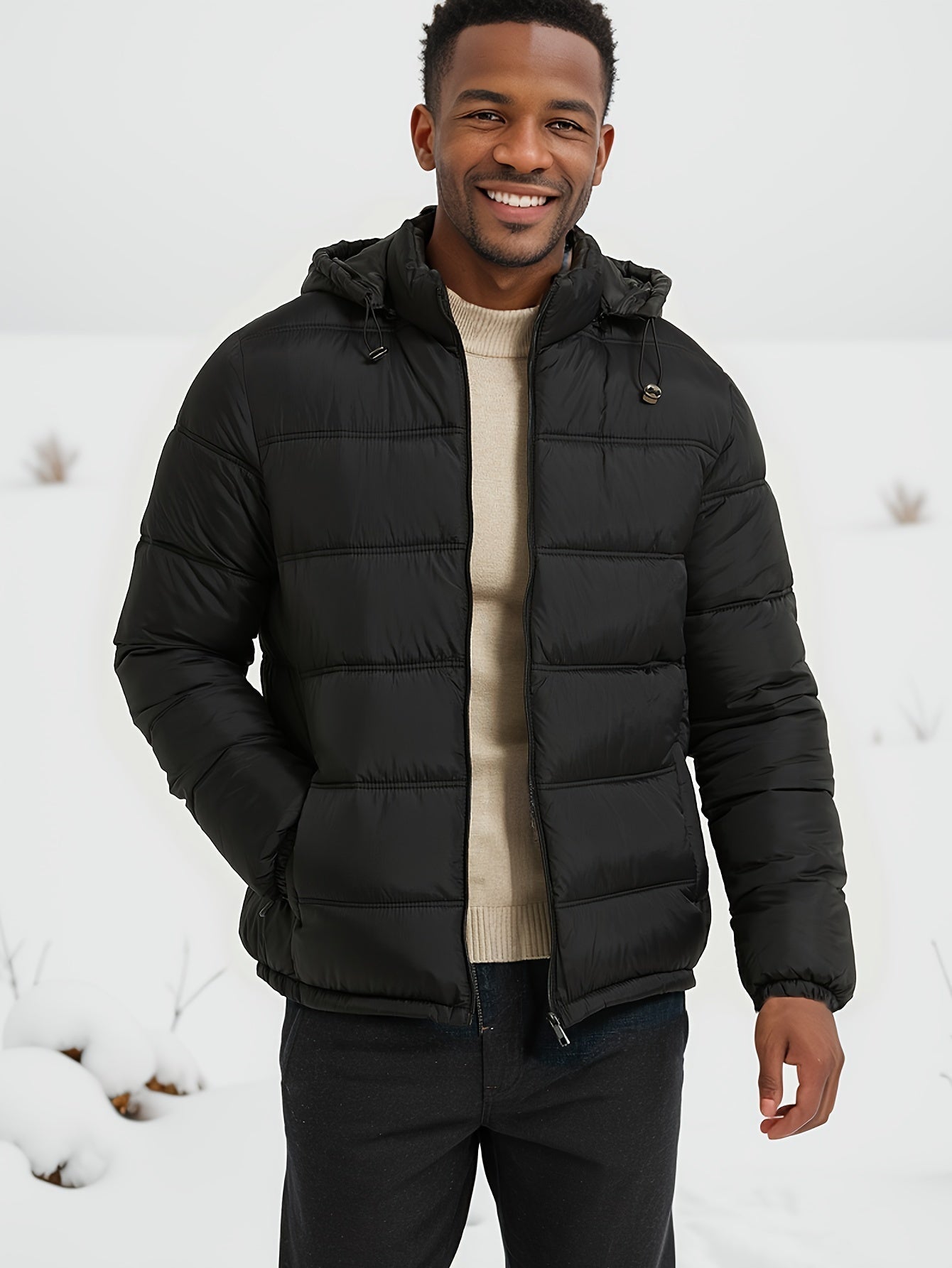 Waterproof Men's Parka Coat with Pockets - BritishElegance