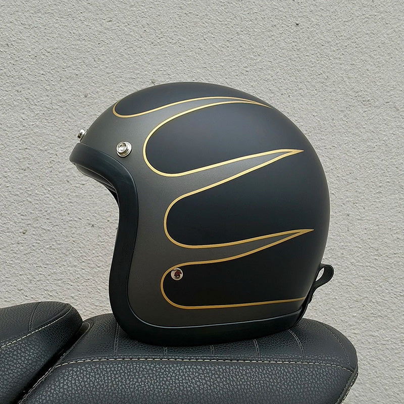 Classic Vintage Motorcycle Helmet DOT ECE Approved