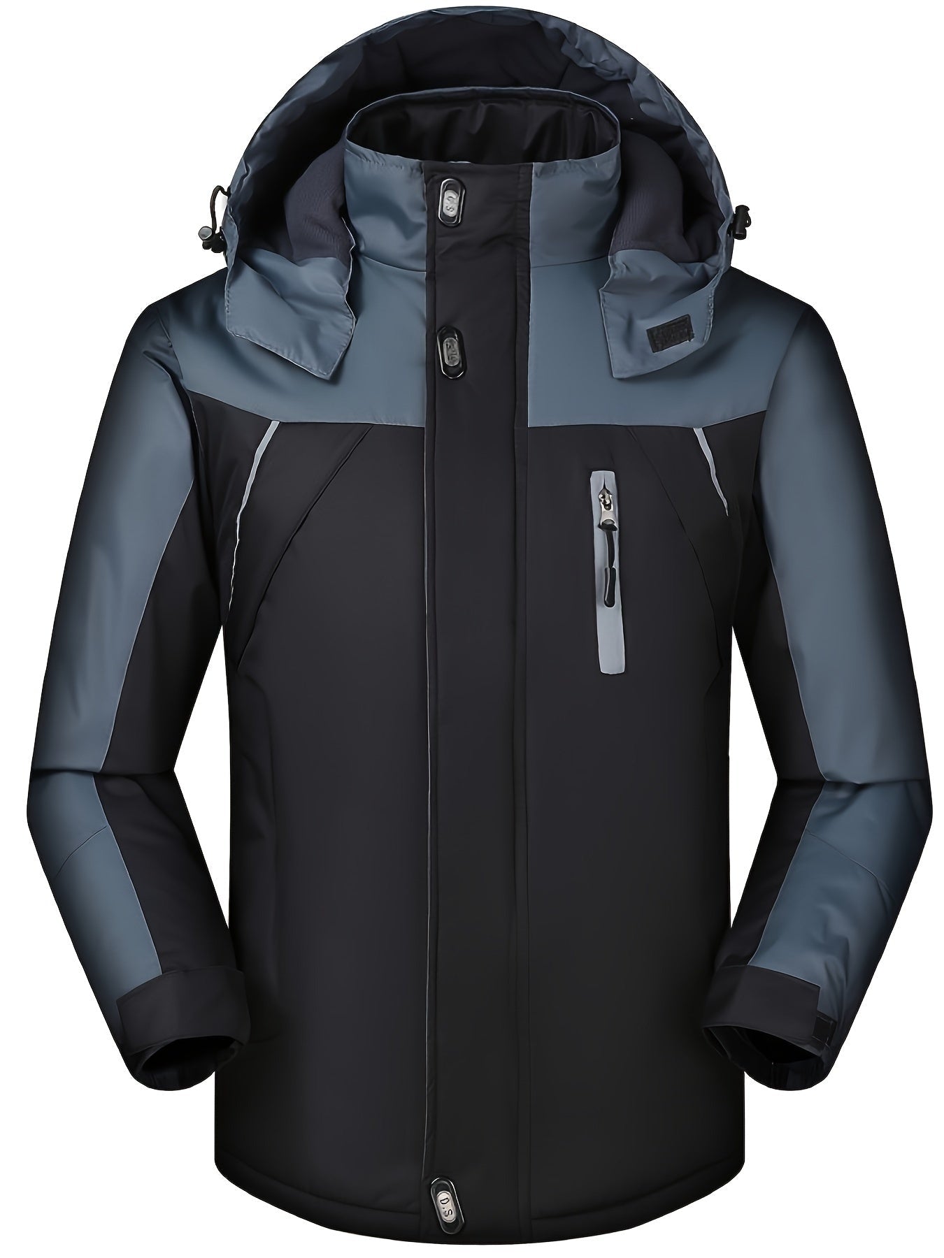 Insulated Waterproof Fleece Hooded Winter Coat For Men