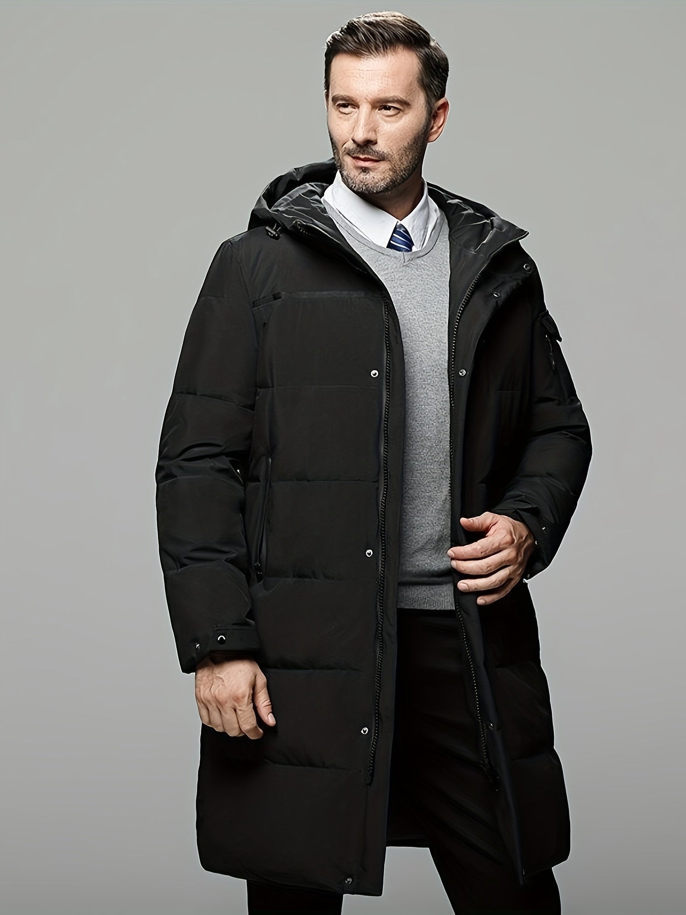 Warm Waterproof Down Parka Coat for Men - BritishElegance