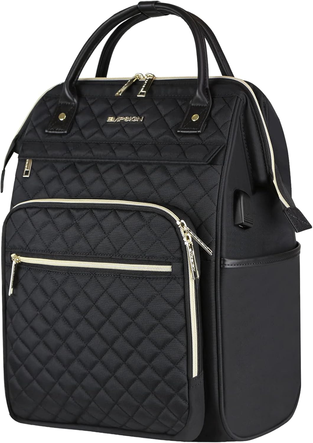 Water-Repellent Expandable Laptop Backpack with RFID Protection & USB Port