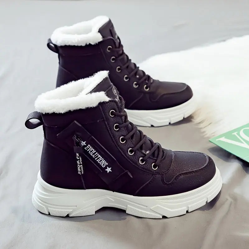 Arctelle | Women’s Winter High-Top Snow Boots – Warm, Non-Slip & Fleece-Lined Comfort