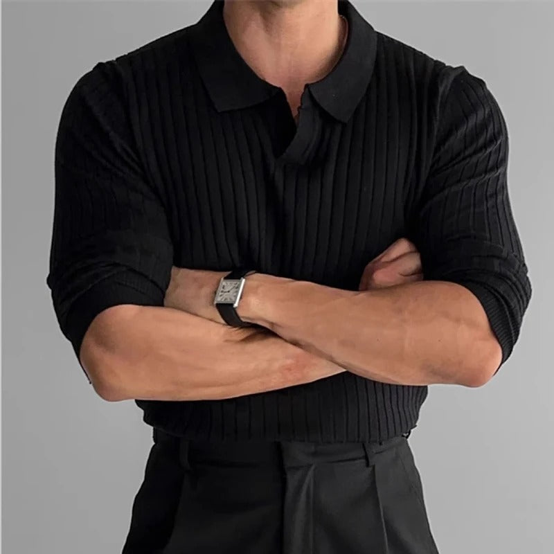 Klassisches Herren Poloshirt Langarm