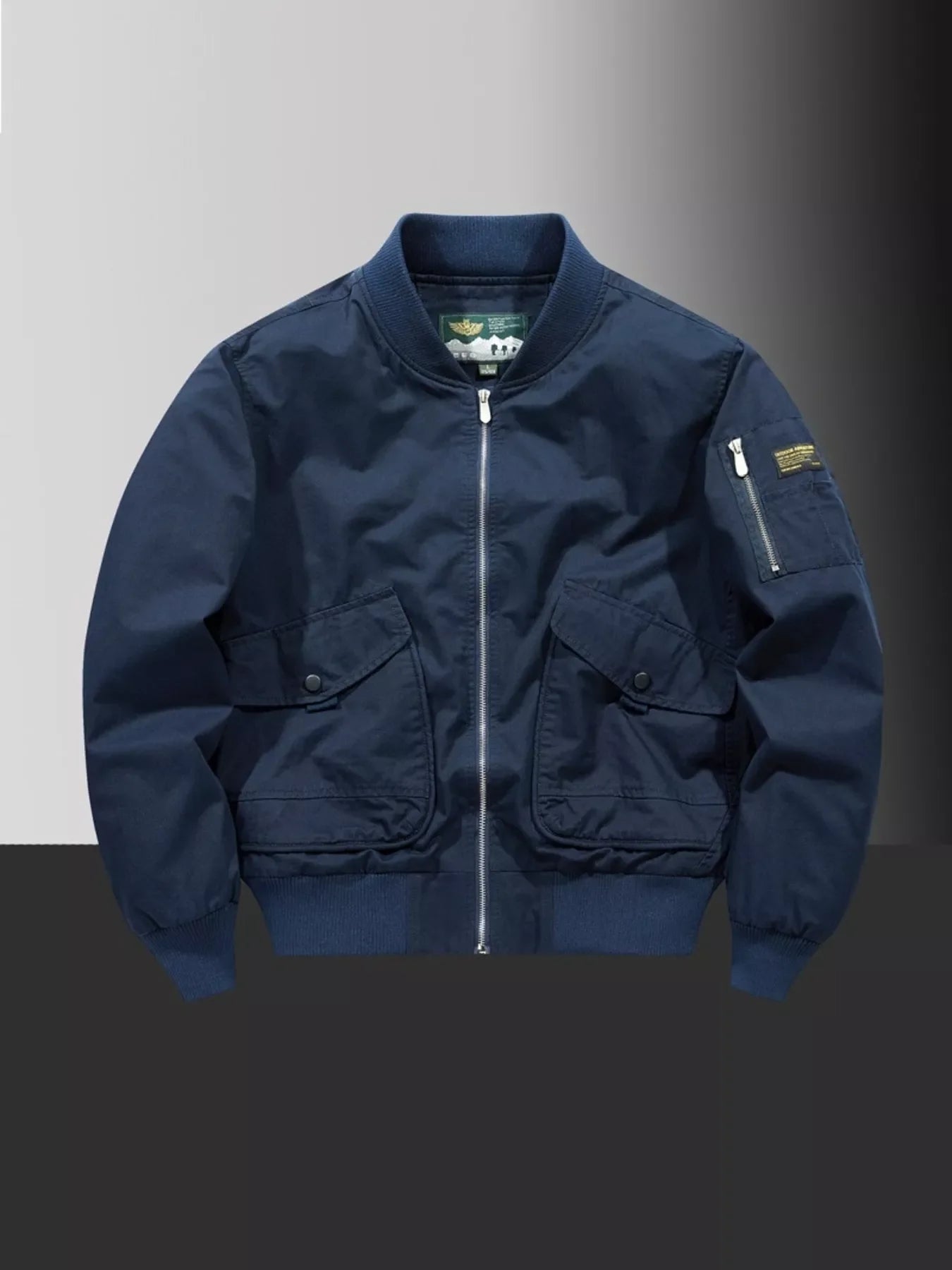 Big and Tall Zipper Bomber Jacket