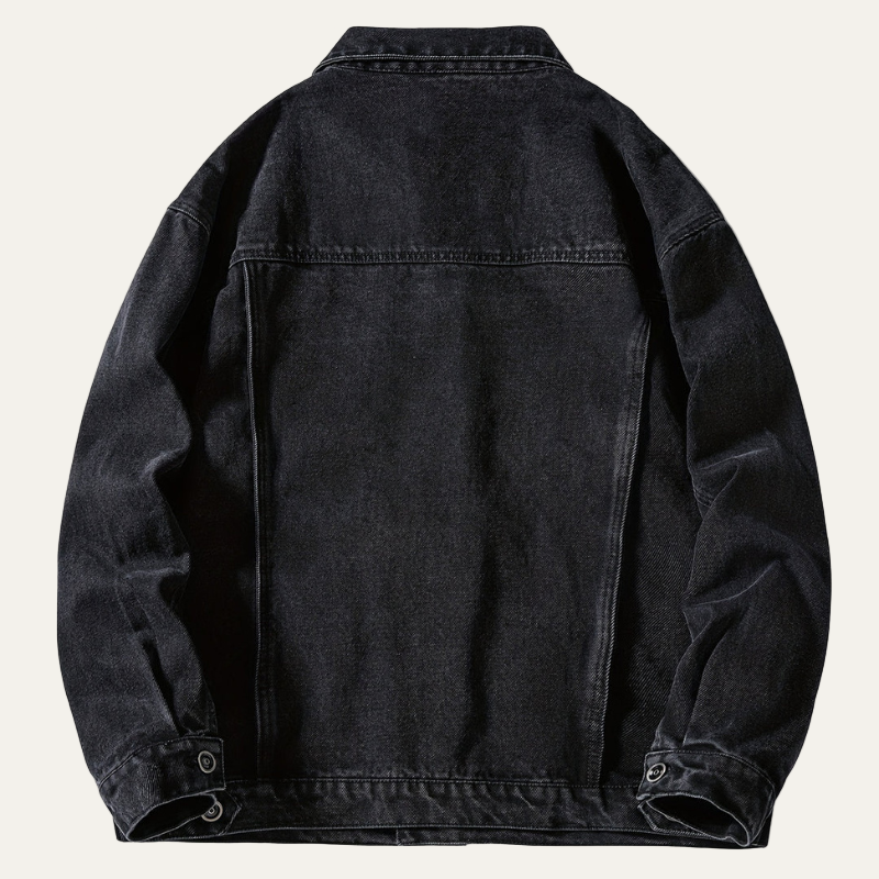 Men’s Classic Trucker Button Front Denim Jacket