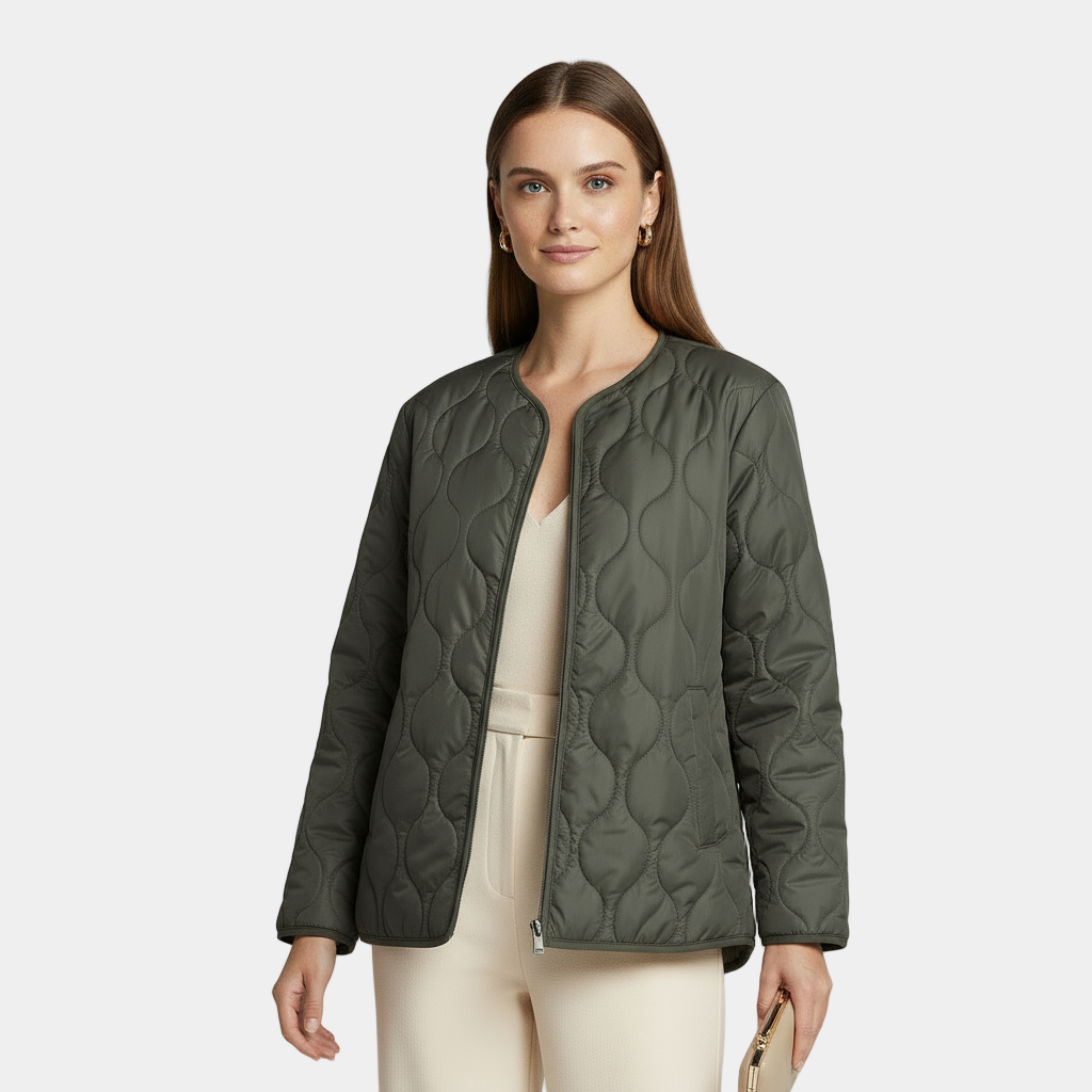 Women's Slim Fit Padded Zip Up Jacket