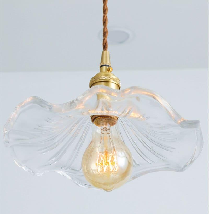 Elegant Glass Floral Pendant Lamp with LED Light