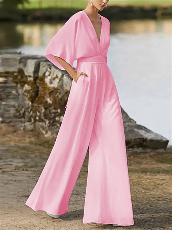 Women's Chic V-Neck Summer Jumpsuit