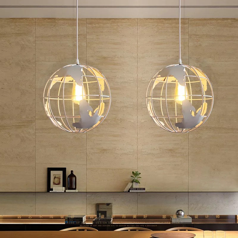 Spherical Glass Hanging Lamp