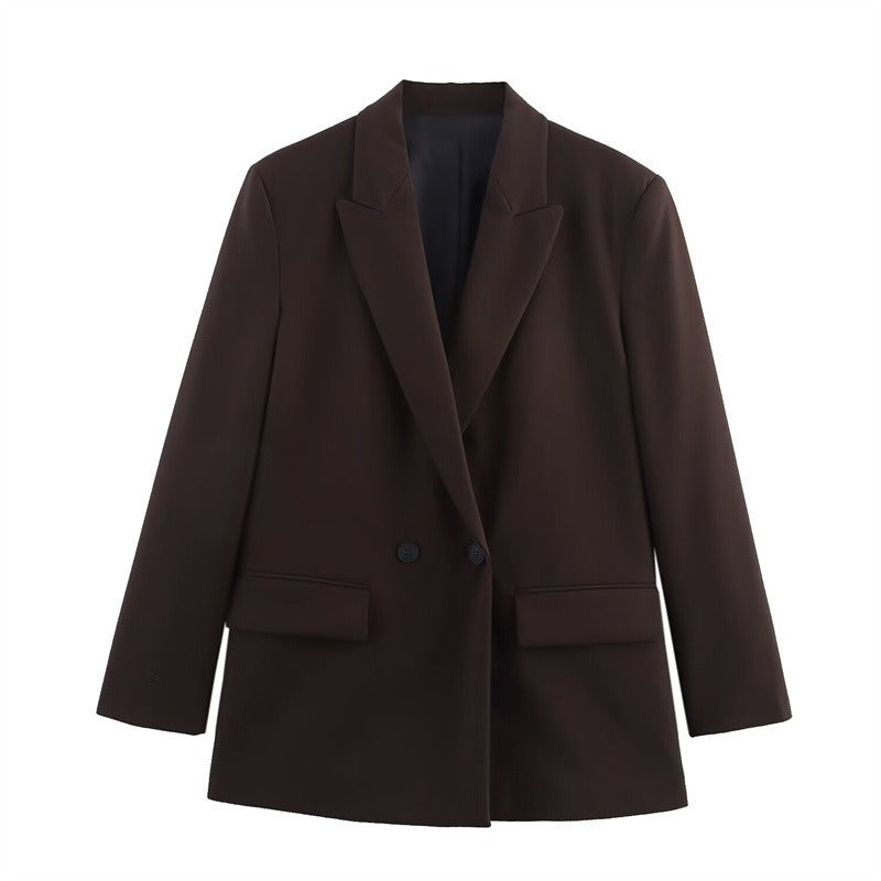 Jane | Women’s Hip-Length Wool Cape Coat – Loose Fit Design with Lapel Collar and Button Front for Stylish Outfits