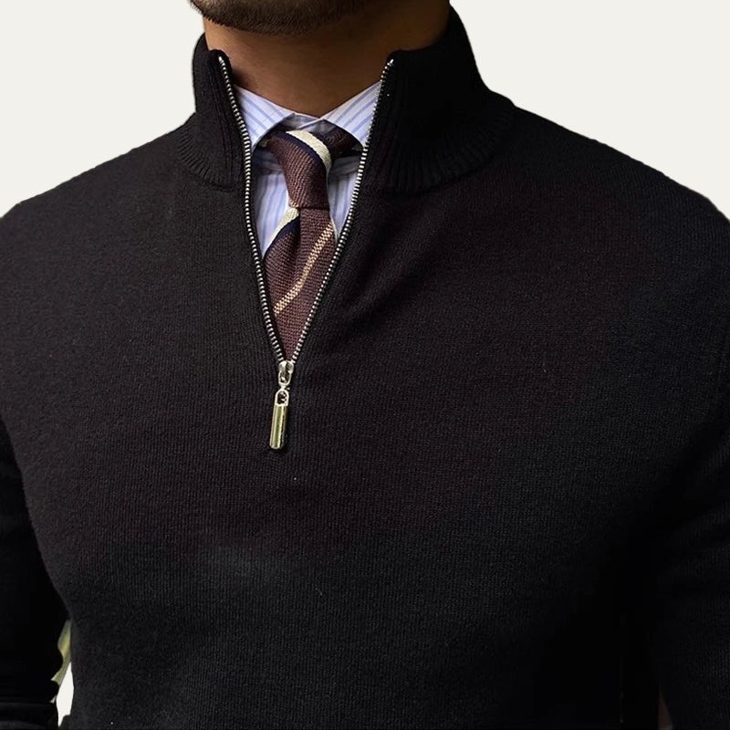 Men’s Modern Quarter Zip Knit Pullover