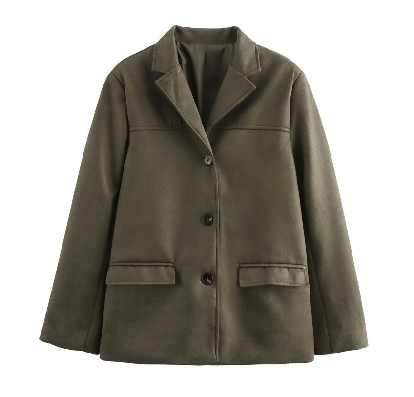 Jacqueline | Retro Style Suede Blazer