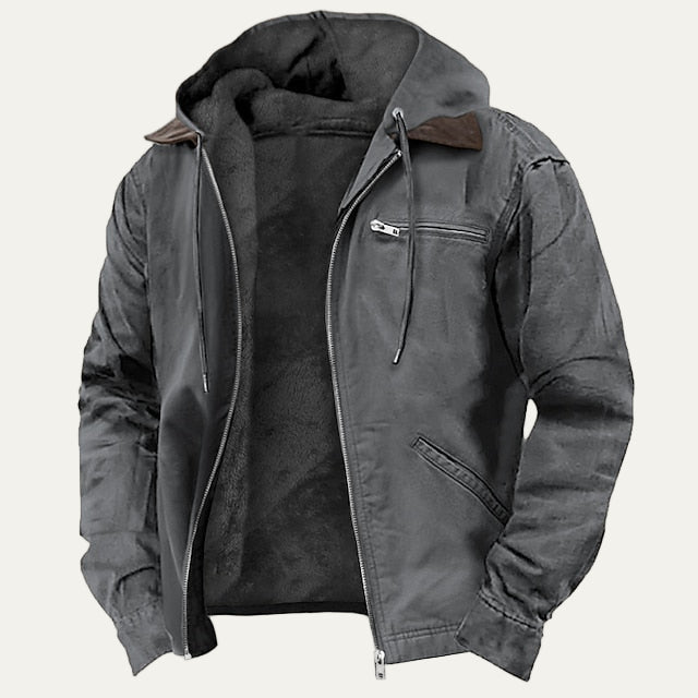 Men’s Canvas Utility Hooded Jacket