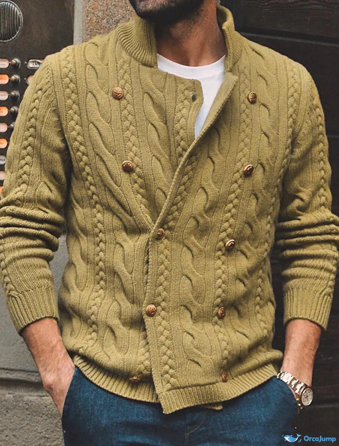 Warm Crew Neck Cashmere Sweater for Men - BritishElegance