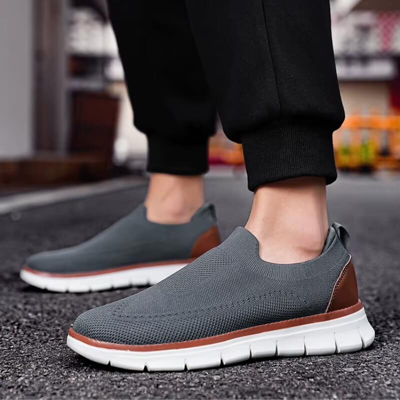 Flex Slip-on - Knit Stretch Comfort Breathable Shoes Gray