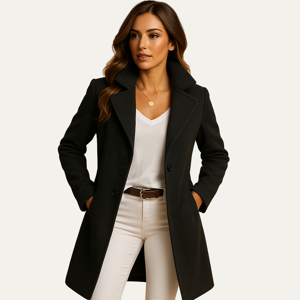 Women’s Double Breasted Mid Length Peacoat