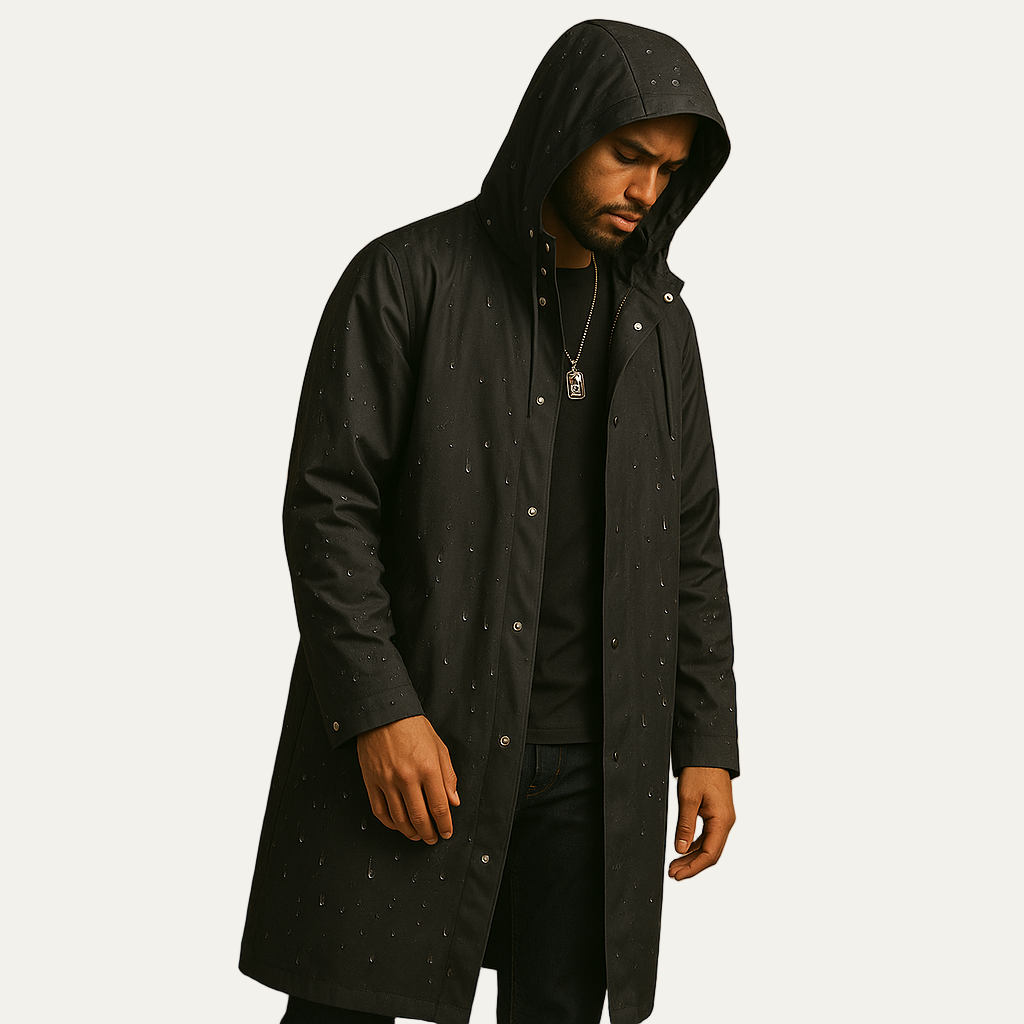 Men’s Full Length Hooded Raincoat