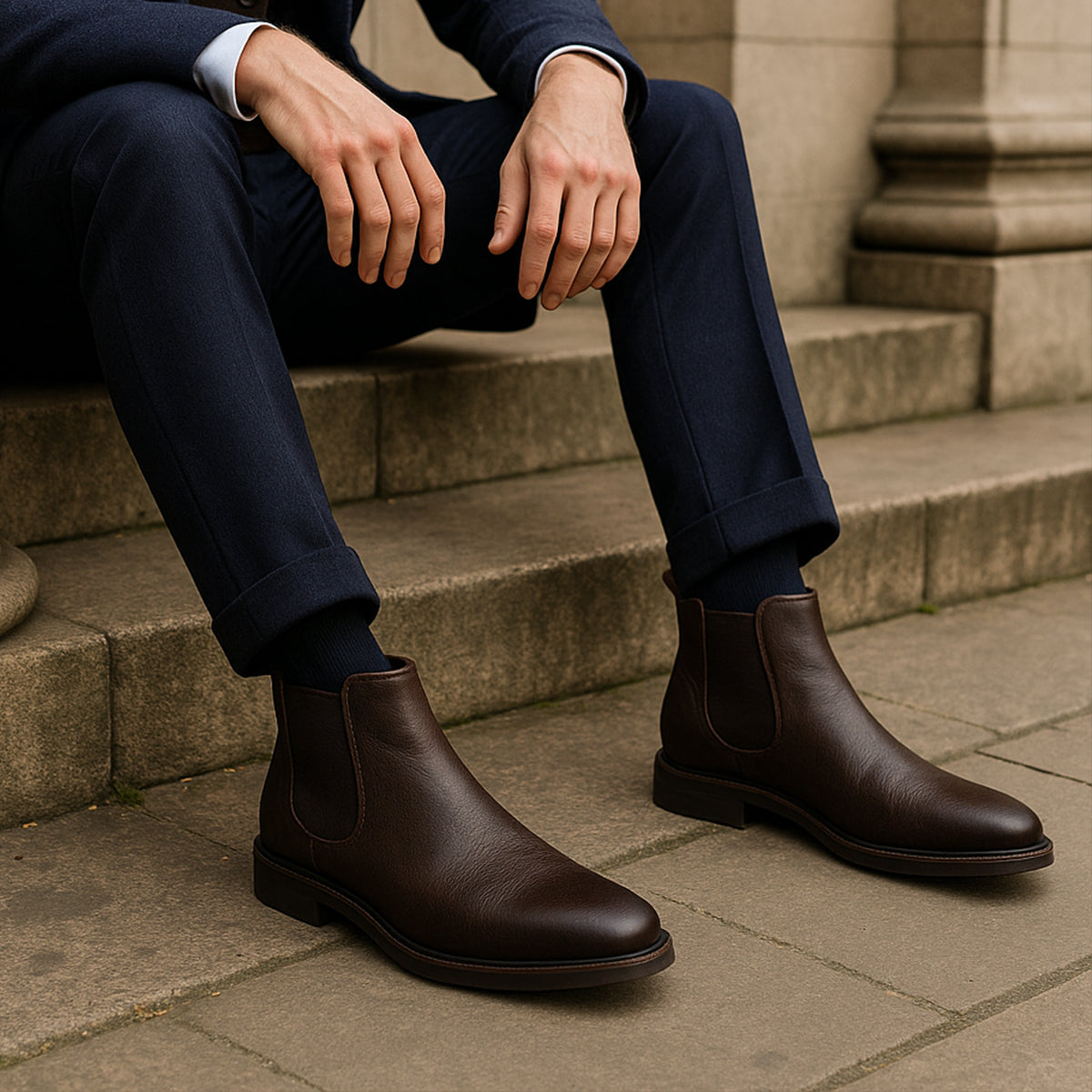 Men’s Classic Smooth Leather Chelsea Boots