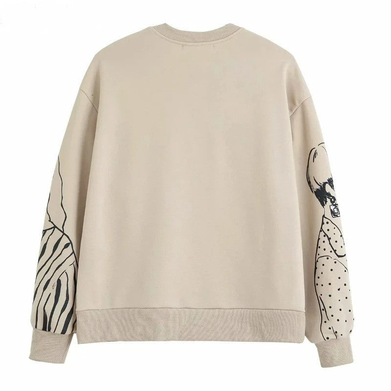 Loose-Fit Wool-Print Sweater - Elise
