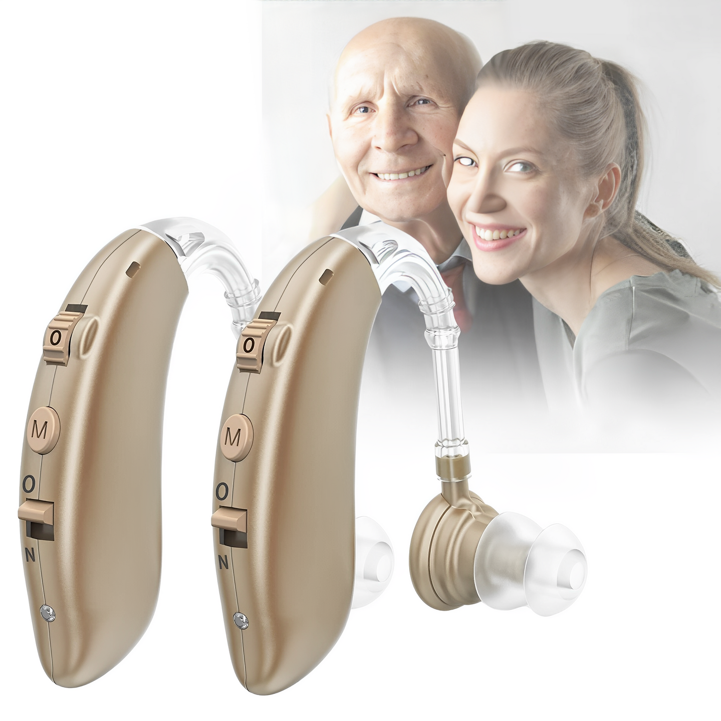 Advanced Rechargeable Hearing Aids with Noise Cancellation - BritishElegance