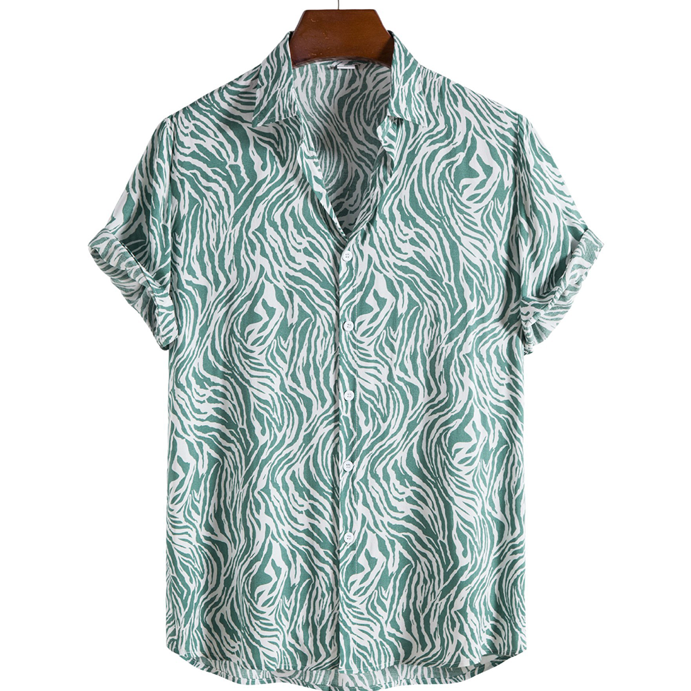 Tiger-print polo shirt: Zeus