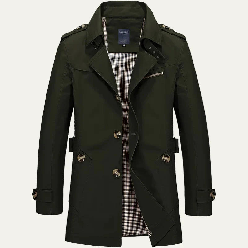 Men’s Double Breasted Belted Trench Coat