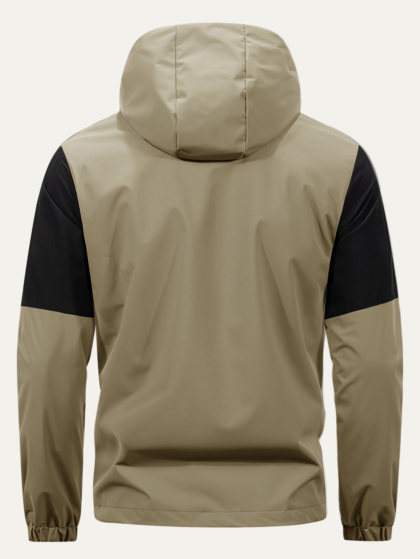 Men’s Color Block Hooded Full Zip Windbreaker