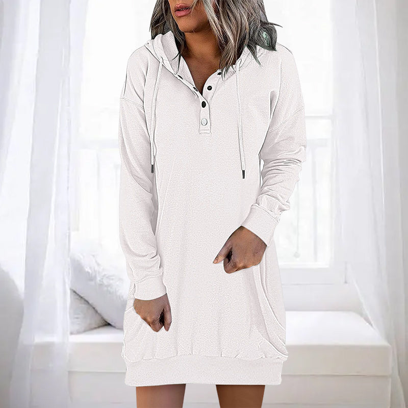 Minimalistic Long Women's Hoodie – Valeria