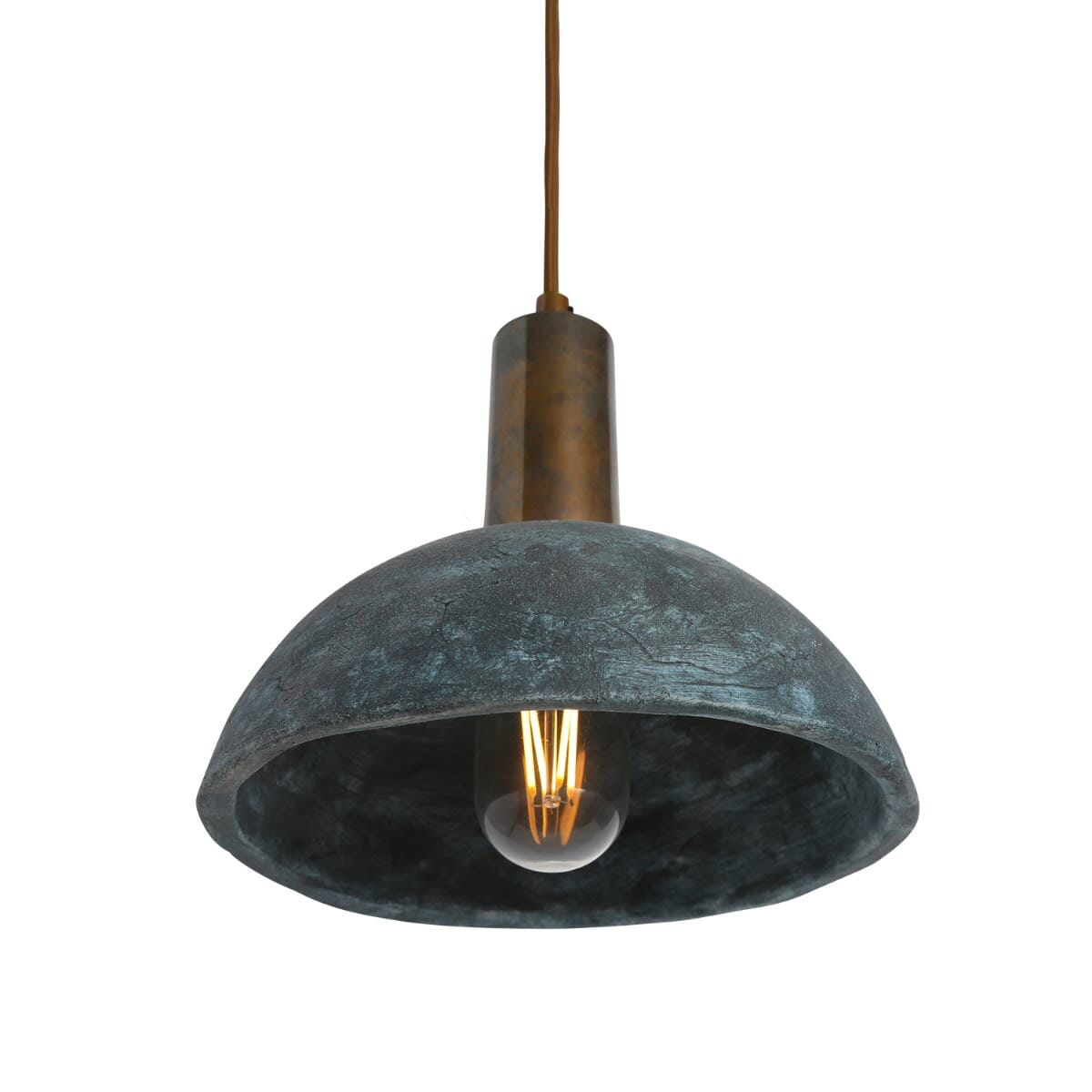 Natural Blue Ceramic Hanging Lamp 20cm - BritishElegance
