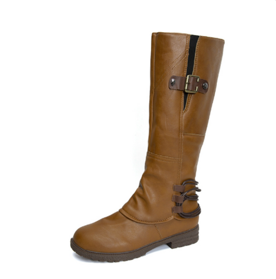 Leather Knee-High Boots by Judy