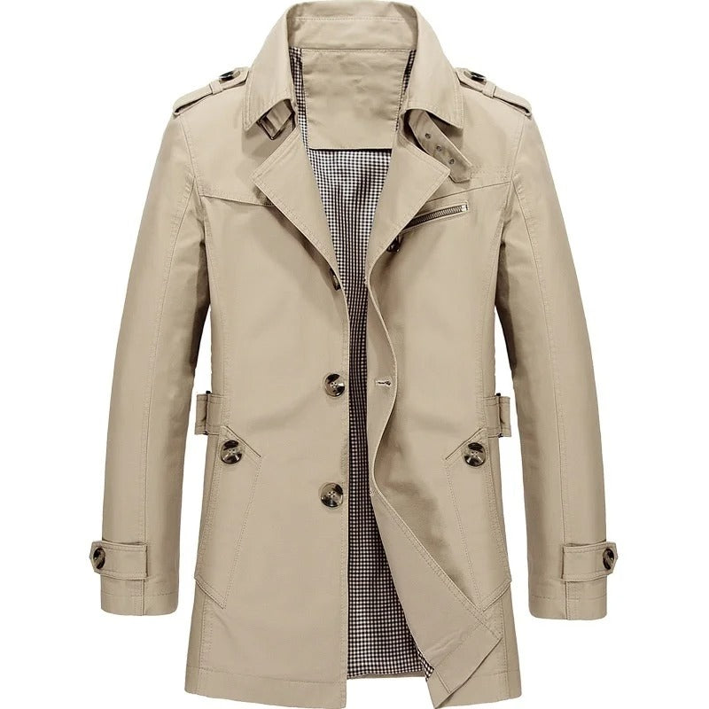 Classic Waterproof Men's Trench Coat