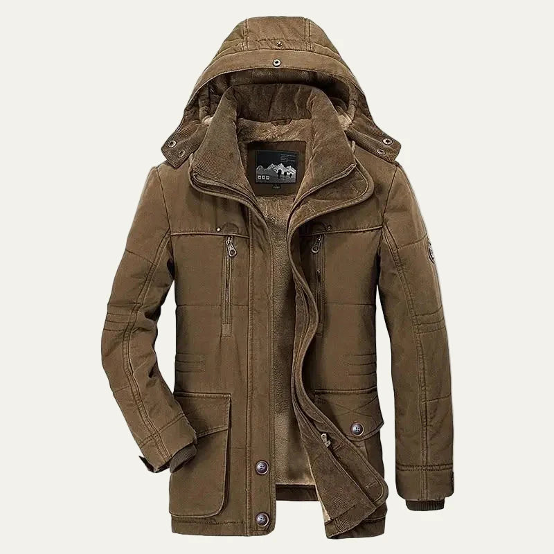 Men’s Detachable Sherpa Lined Winter Parka Jacket
