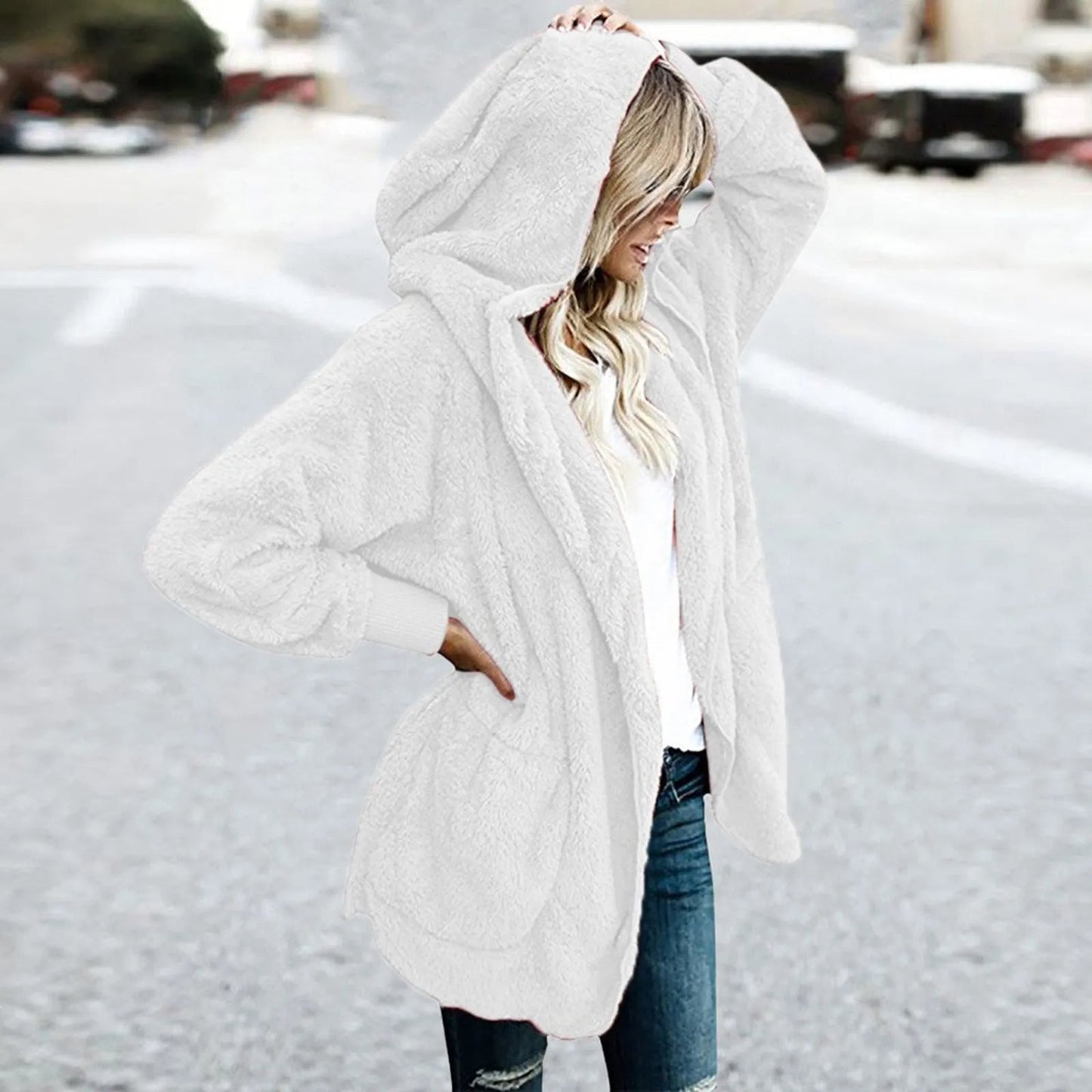 Plush Velvet Plus Size Winter Coat – Luxurious & Warm