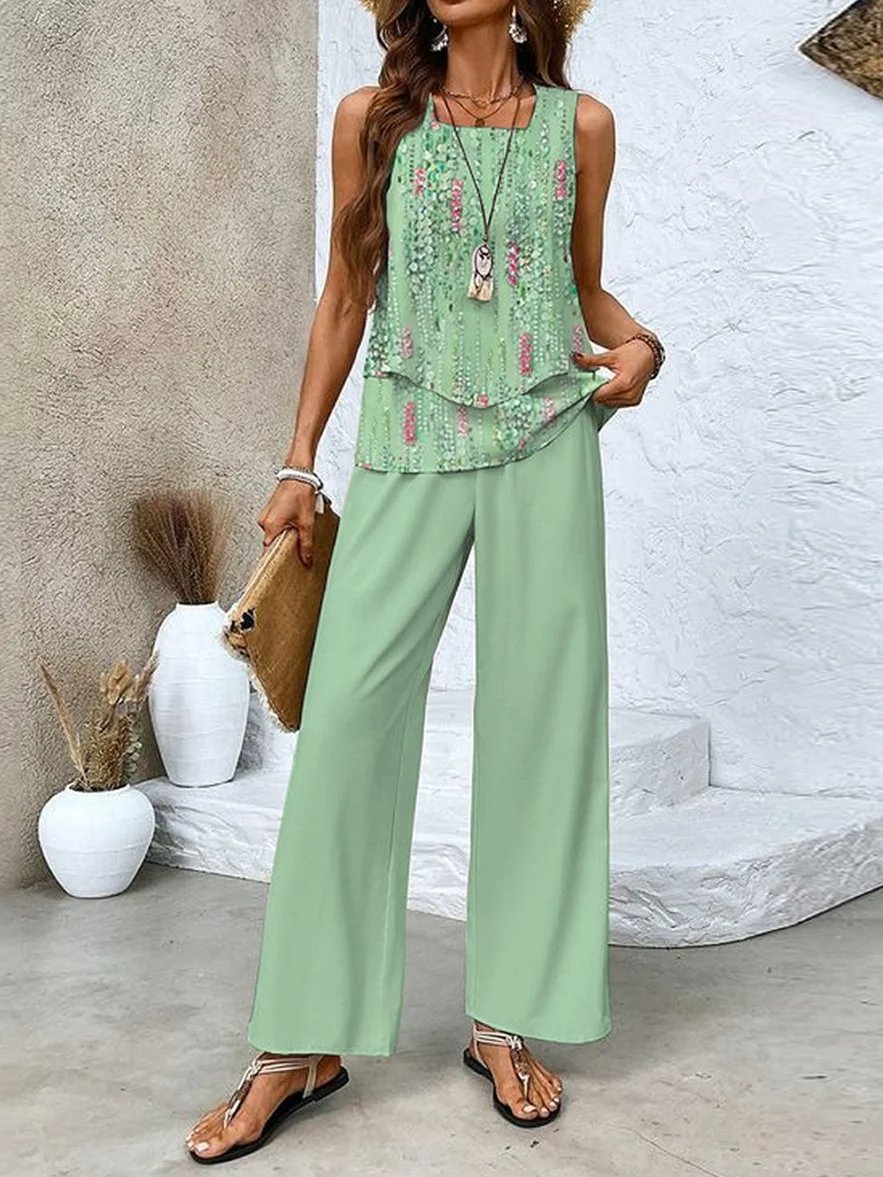 Women's Colourful Summer Shorts Set with Top and Pants