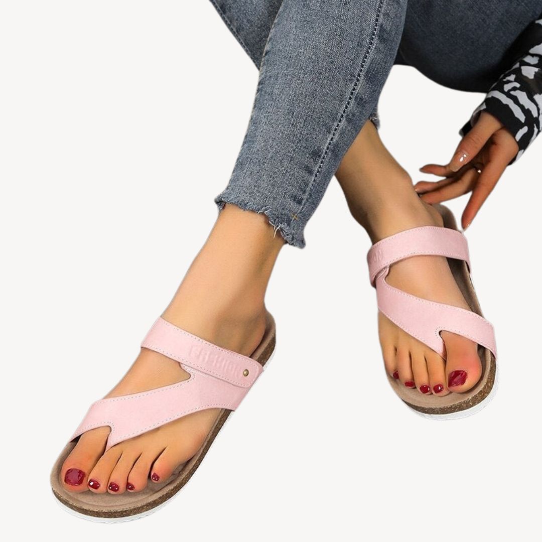 Orthopedic Women's Cork Thong Sandals
