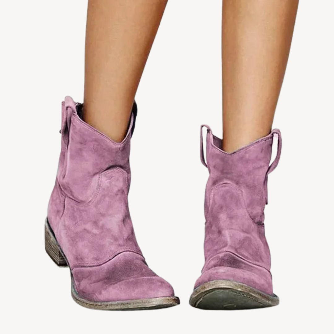 Women's Faux Leather Western Ankle Boots