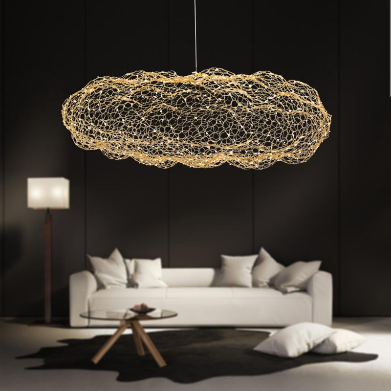 Navy Blue Metal Lamp With Starry Night Lights - BritishElegance