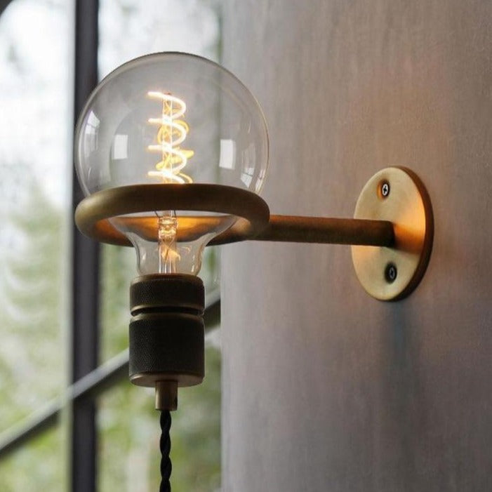 Rustic Metal Plug-In Wall Lamp - BritishElegance