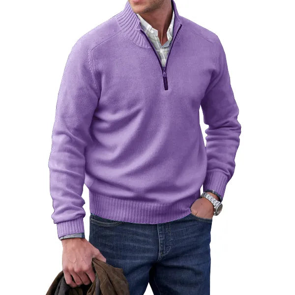 Men’s Quarter Zip Pullover with Shoulder Seams