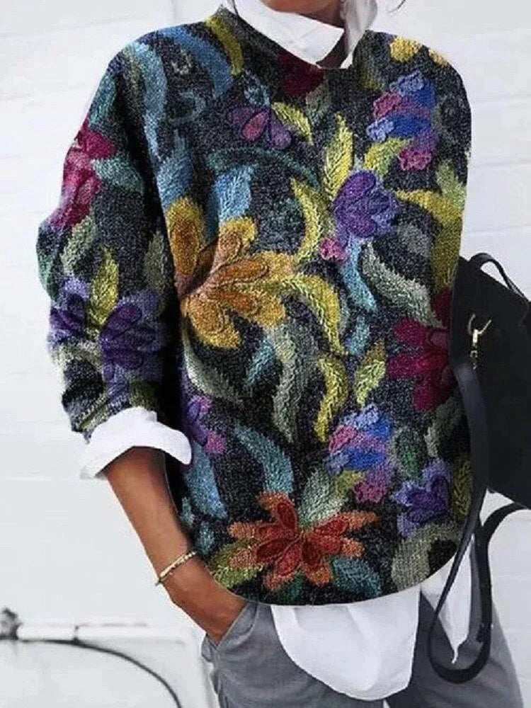 Refined Printed Sweater - Sienna