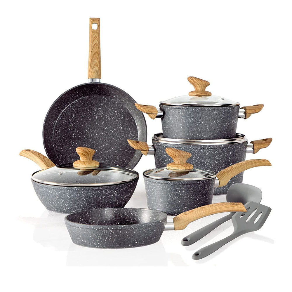 Durable 12-Piece Non-Stick Kitchen Cookware Set - BritishElegance