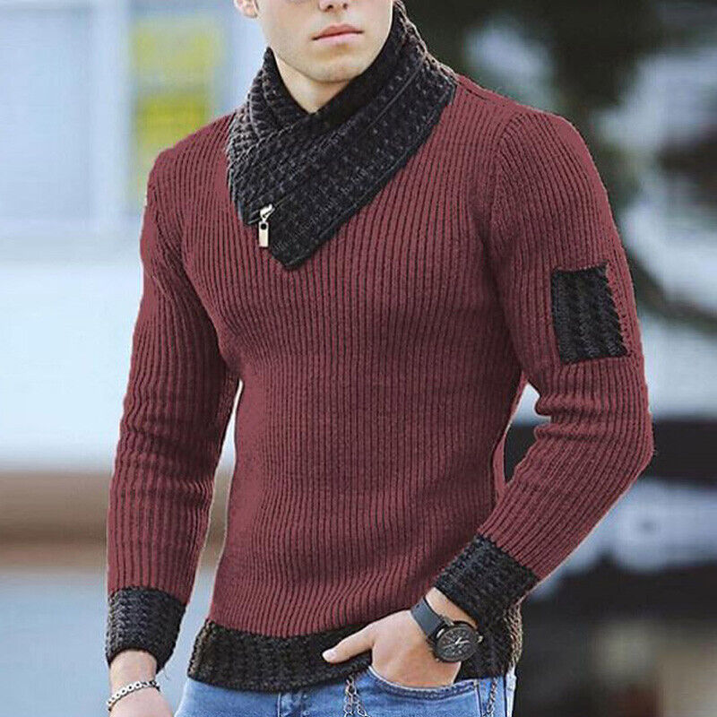 Warm Mens Crew Neck Cashmere Sweater Set - BritishElegance