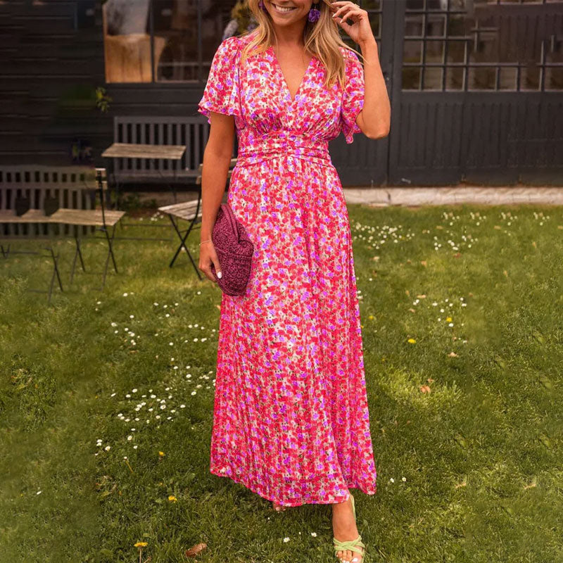Chic V-Neck Dress for Ladies
