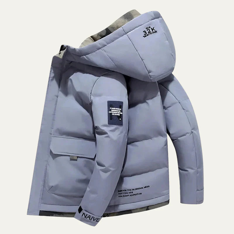 Men’s Modern Winter Hooded Quilted Puffer Jacket